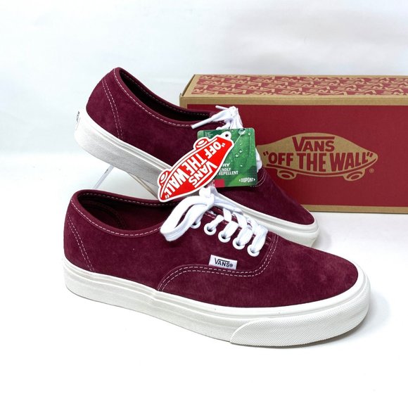 Vans Shoes - VANS Womens Size VN0A5HZS9G8 Authentic Pig Suede Pomegranate Red Low Top Sneaker